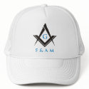 Masonic Ball Cap (White) hats