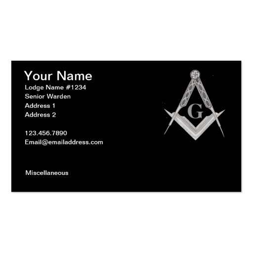 Masonic Business Card 3