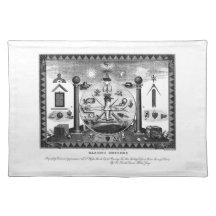 Masonic Emblems Chart from 1874 Placemat
