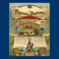 Diploma maçónico de F&AM posters
