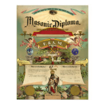 Masonic F&AM Diploma posters by masonicshop Masonic F&AM Diploma posters