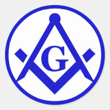 Masonic Lodge, NOT WATERPROOF Round Sticker