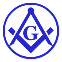 Masonic Lodge, NOT WATERPROOF Round Sticker