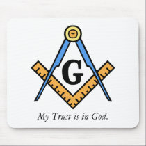 Masonic "My Trust is in God." mousepads