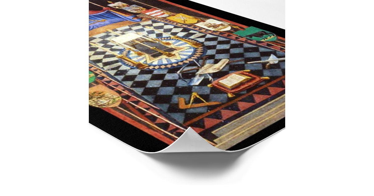 Masonic Royal Arch Tracing Board Medium Poster Zazzle