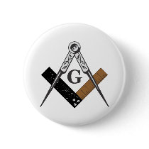Masonic Square and Compass Pinback Buttons
