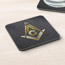 Masonic Square and Compasses Beverage Coasters