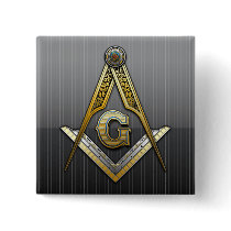 Masonic Square and Compasses Button