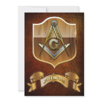 Masonic Square and Compasses Announcement