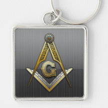 Masonic Square and Compasses Key Chain