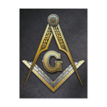 Masonic Square and Compasses Post Card