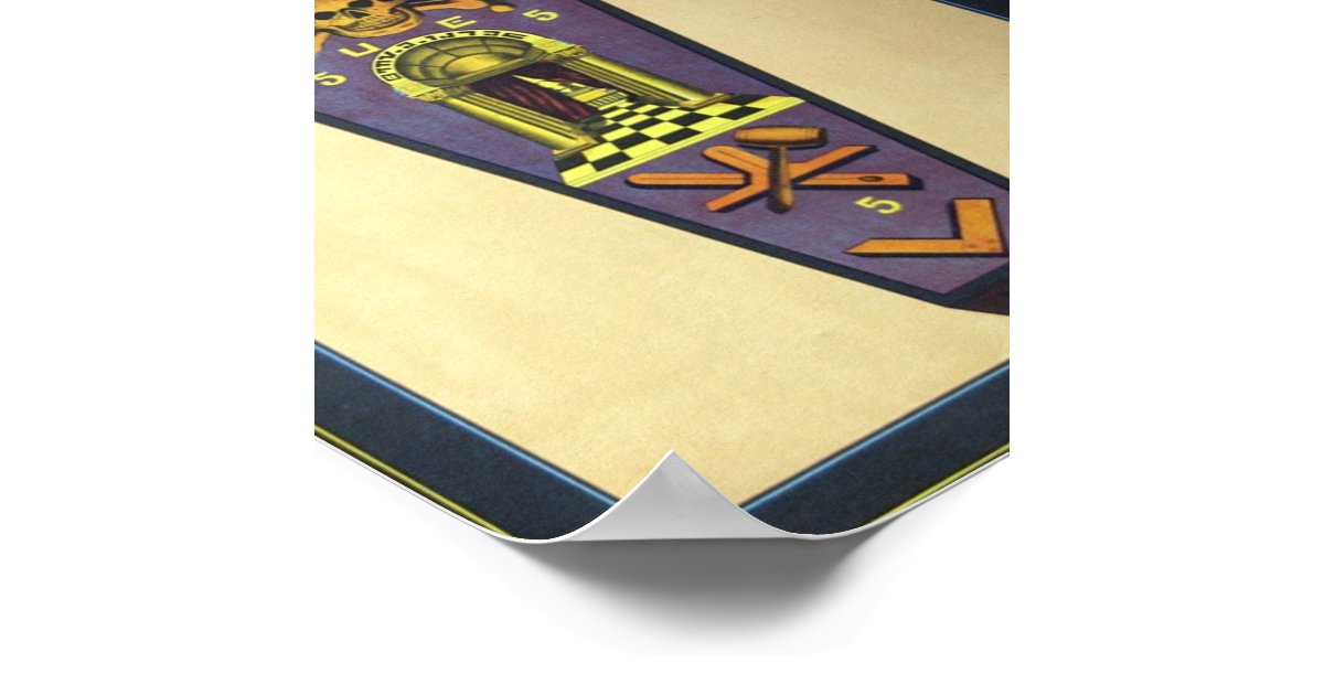 Masonic Tracing Board Master Mason Poster Zazzle