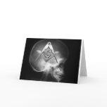 Masonic X-Ray Alien Skull Greeting Cards