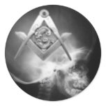 Masonic X-Ray Alien Skull Stickers