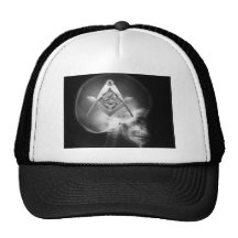 Masonic X-Ray Alien Skull Trucker Hat