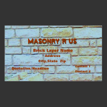 Masonry- Blue   Business Card business cards