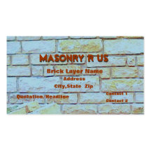 Masonry- Blue   Business Card