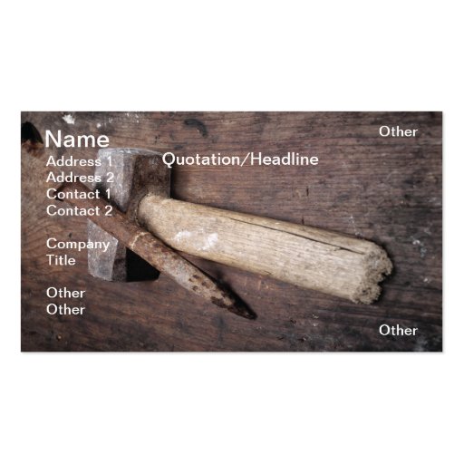 Masonry Business Card (front side)