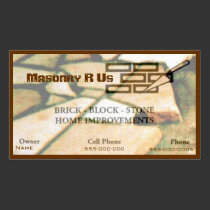 Masonry  Business Card business cards