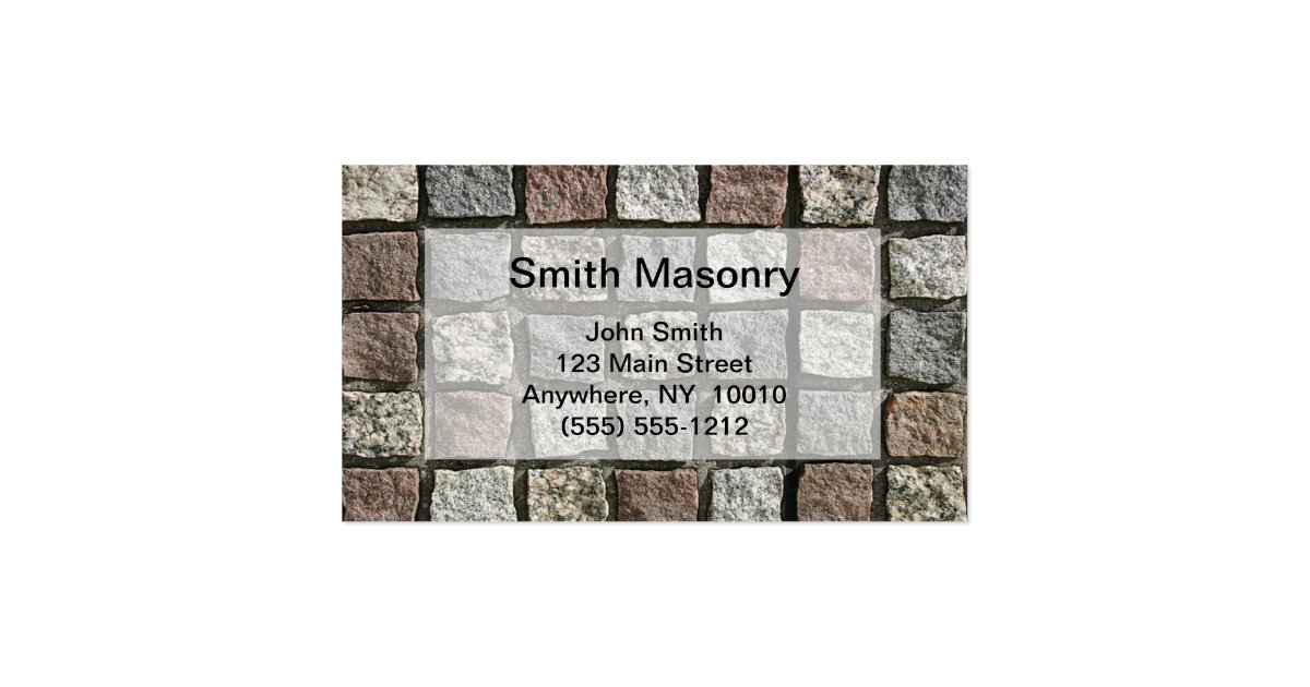 Masonry Business Card Zazzle