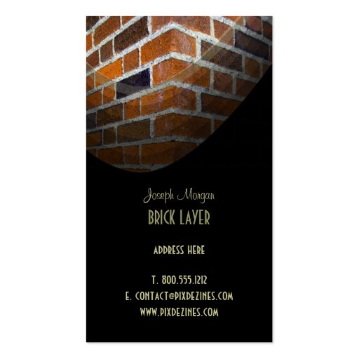 Masons, stone workers business cards (back side)