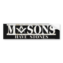 Masons Stones bumper stickers by masonicshop Masons Stones bumper stickers