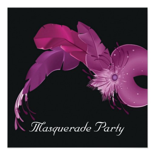 Masquarade party personalised invitation