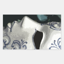 MASQUERADE 2 (blue) Rectangular Sticker