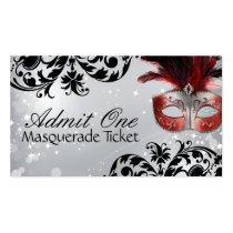Masquerade Admission Tickets Business Card Templates
