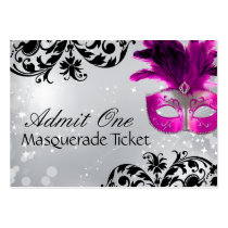 Masquerade Admission Tickets Business Card Template