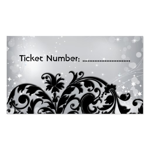 Masquerade Admission Tickets Business Card (back side)