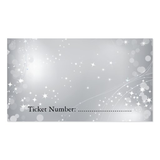 Masquerade Admission Tickets Business Cards (back side)