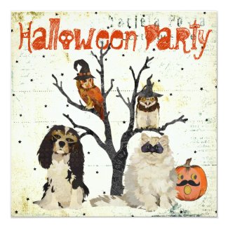 Masquerade Animals Halloween Invitation