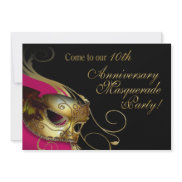 Masquerade Anniversary Party Invitation invitation