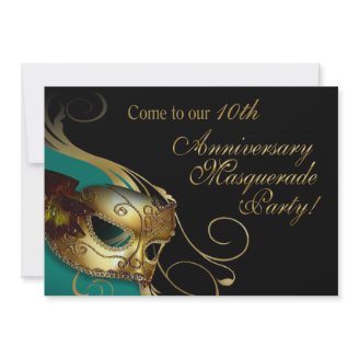 Masquerade Anniversary Party Invitation
