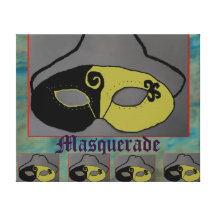 Masquerade Art Stretched Canvas Print