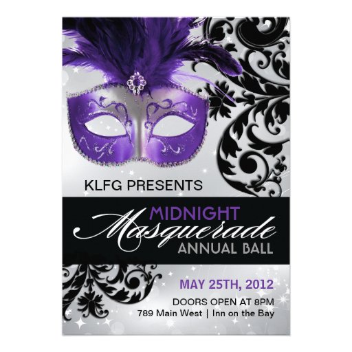 Masquerade Ball Invitation (front side)