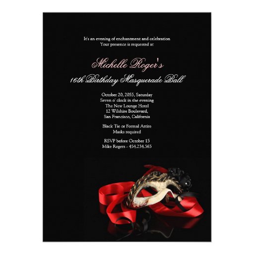 Masquerade Ball Invitation