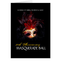 Masquerade Ball Invitations - Note Card