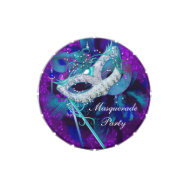 Masquerade Ball Party Teal Blue Purple Masks Favor Candy Tins