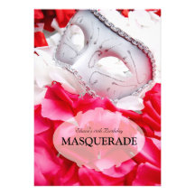 Masquerade Birthday Ball Costume Party Invitation