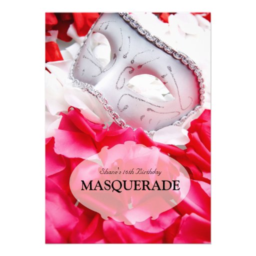 Masquerade Birthday Ball Costume Party Invitation