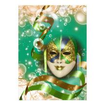 Masquerade birthday costume theme PERSONALIZE Personalized Invitations