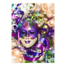 Masquerade birthday girls PERSONALIZE Custom Announcement