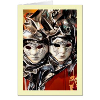 Masquerade blank inside greeting card