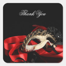 Masquerade Carnival Label Sticker