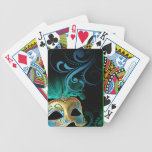 Masquerade Flourish Verdigris turquoise | gold Bicycle Card Deck