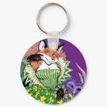 Masquerade Fox Keychain by artvixn Masquerade Fox Keychain
