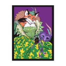 Masquerade Fox Postcard by artvixn Masquerade Fox Postcard