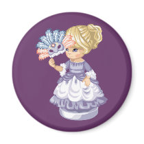 Masquerade Girl magnets